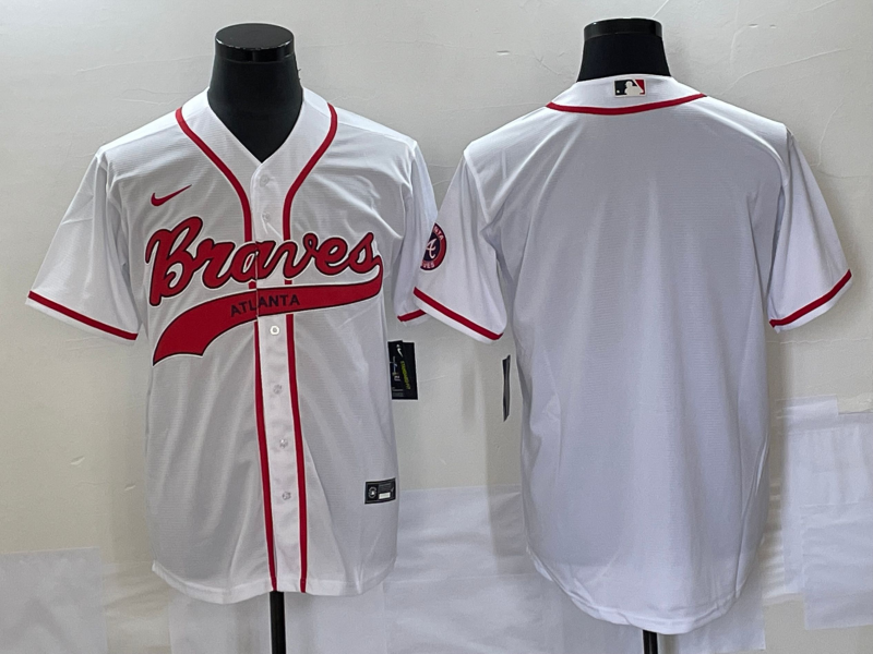 Men's Atlanta Braves White Blank Jersey Joint Edition